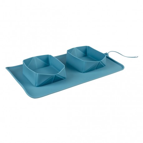 Duo de gamelles enroulables de voyage en silicone